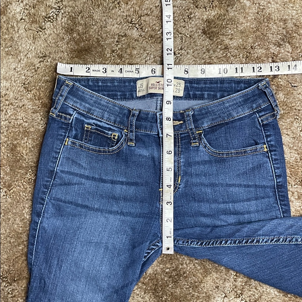 Hollister Y2K Super Skinny 2000s Style Low Rise Jean Size 1s/w25/L29 - Picture 5 of 6